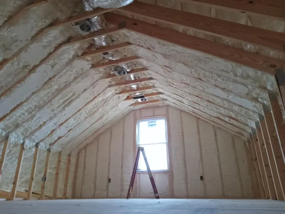Spray foam roofing application for Crawl Space Insulation project in Owosso